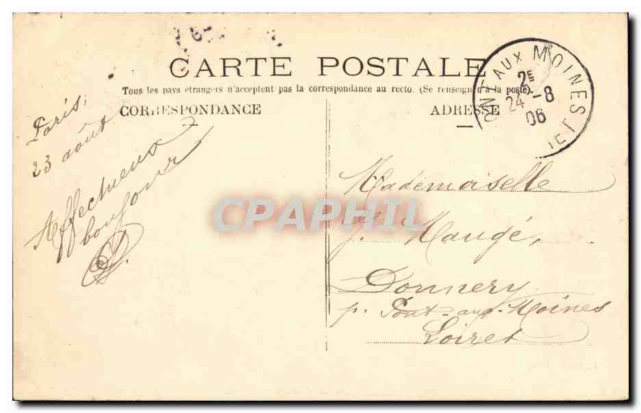 CPA Saint Gratien Chateau de la Princesse Mathilde — Back