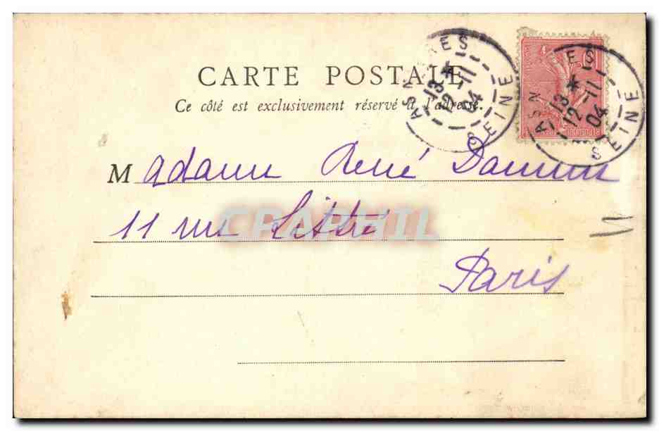 CPA Saint Gratien Tombeau du Marechal de Catinat Eglise  — Back