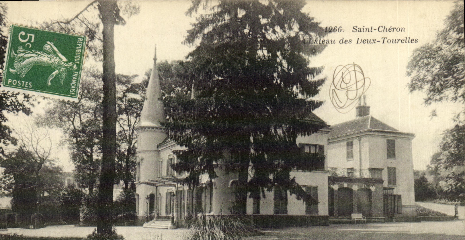CPA Saint Cheron Chateau des Deux Tourelles
