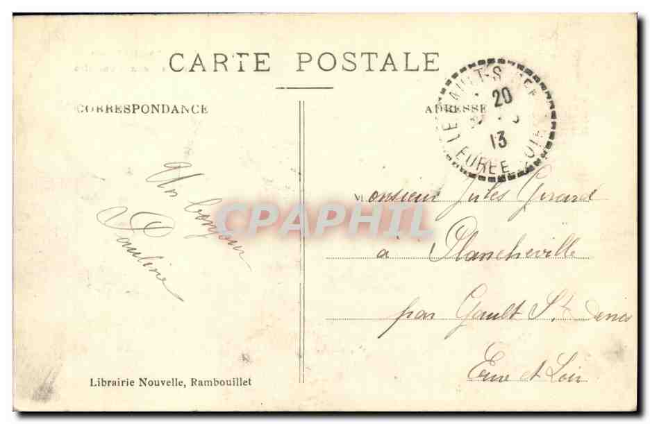CPA Saint Cheron Chateau des Deux Tourelles — Back
