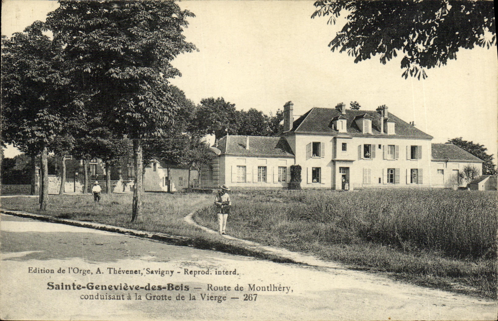 CPA Ste Genevieve des Bois Route de Montlhery conduisant a la grotte de la vierge