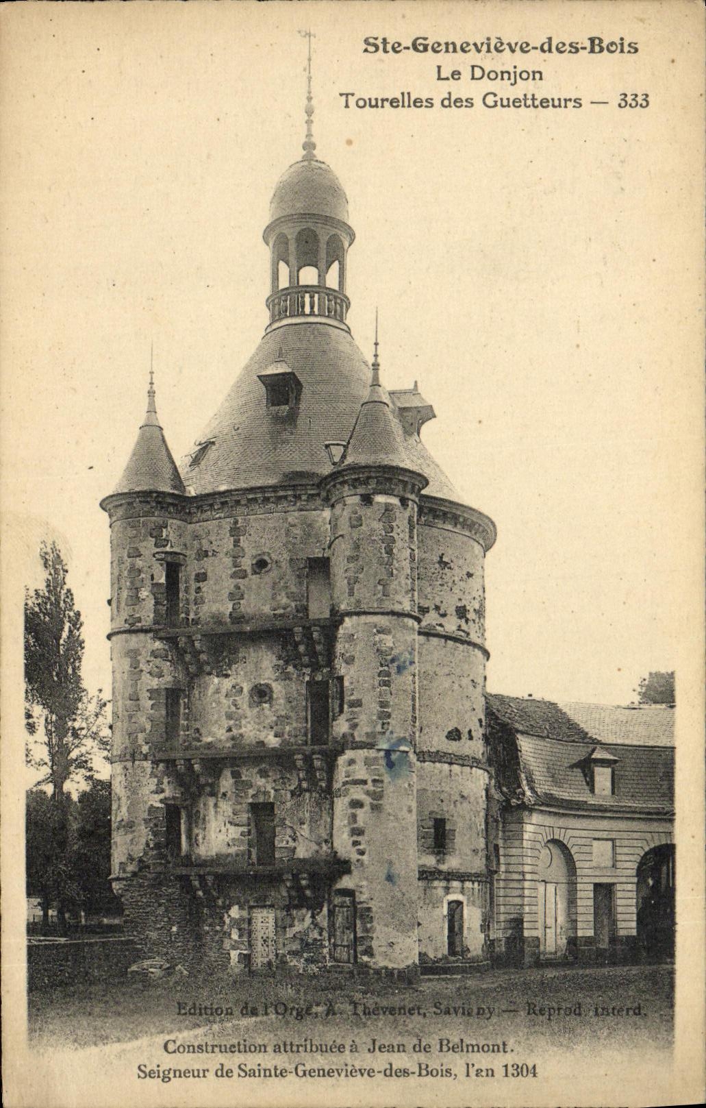 CPA Ste Genevieve des Bois Le Donjon Tourelles des Guetteurs