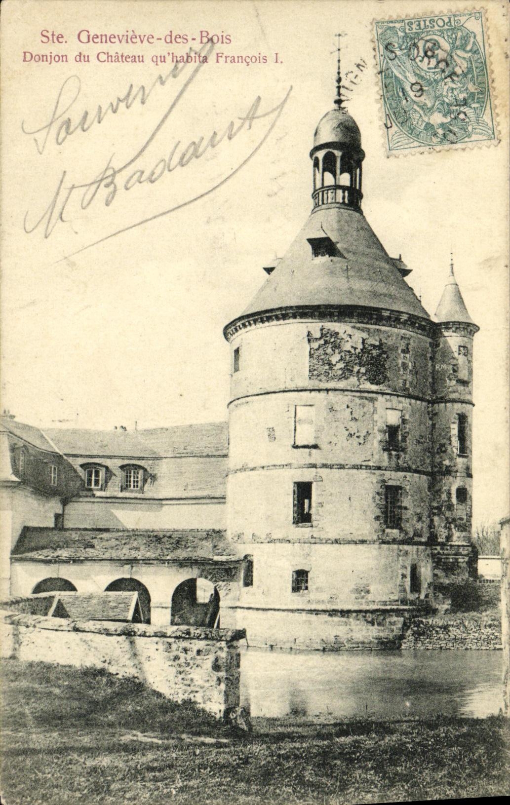 CPA Ste Genevieve des Bois Detail du chateau qu habita Francois 1er
