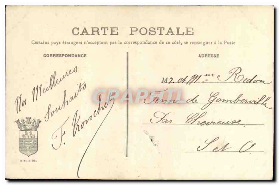 CPA Ste Genevieve des Bois La Mairie — Rückseite