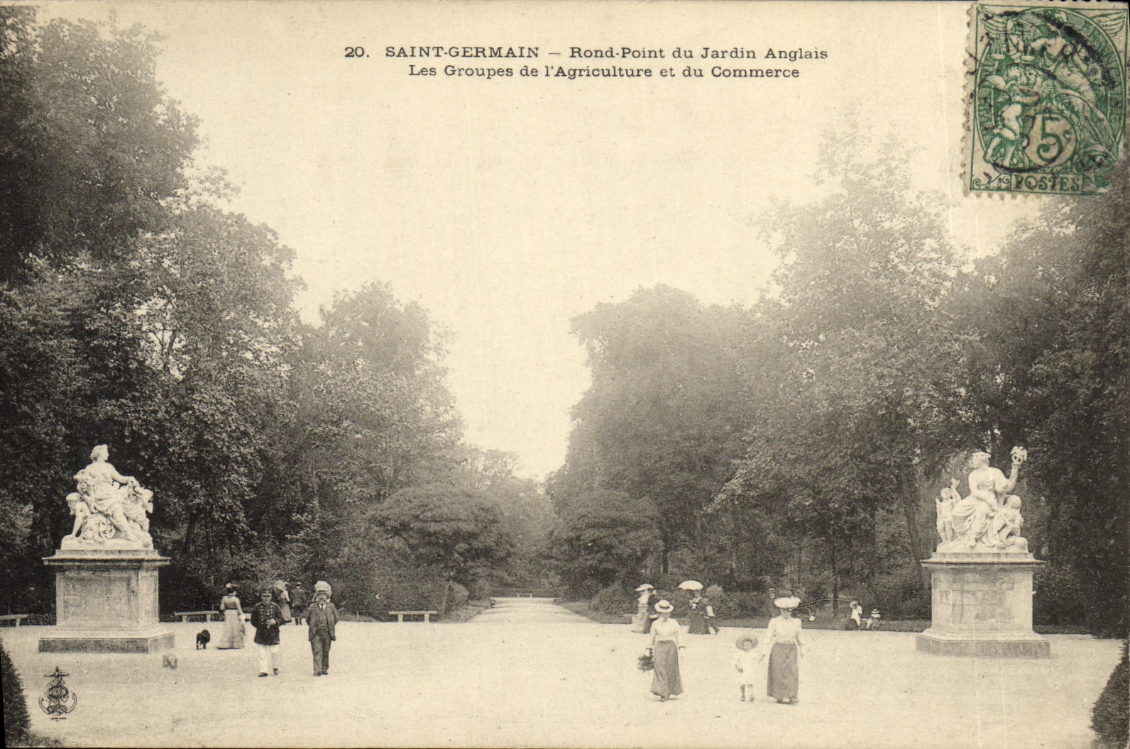 Saint-Germain-en-Laye — Rond-Point du Jardin Anglais — Les Groupes de l'Agriculture et du Commerce