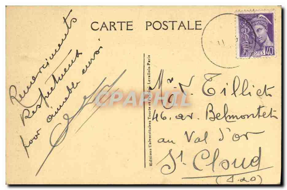 CPA Saint Witz pres Survilliers la villa le repos Institution Nd de Montmelian — Back