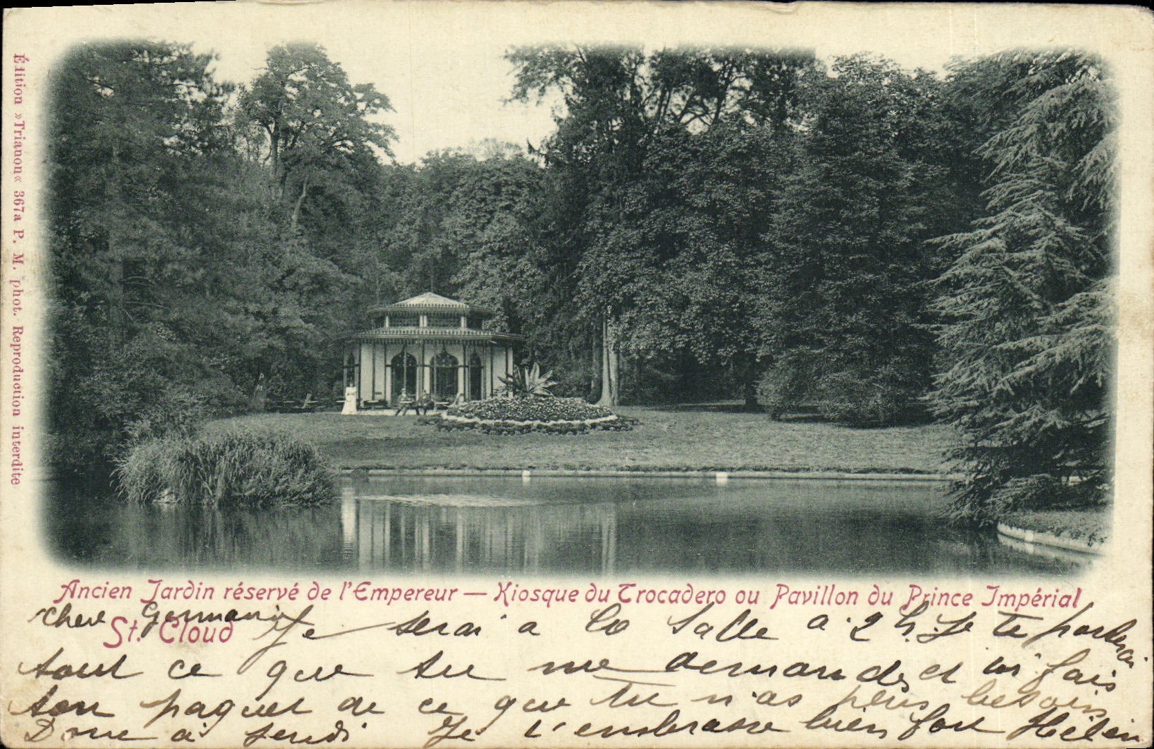 CPA Saint Cloud Ancien jardin reserve de l empereur Kiosque du Trocadero ou pavillon du prince Imperial