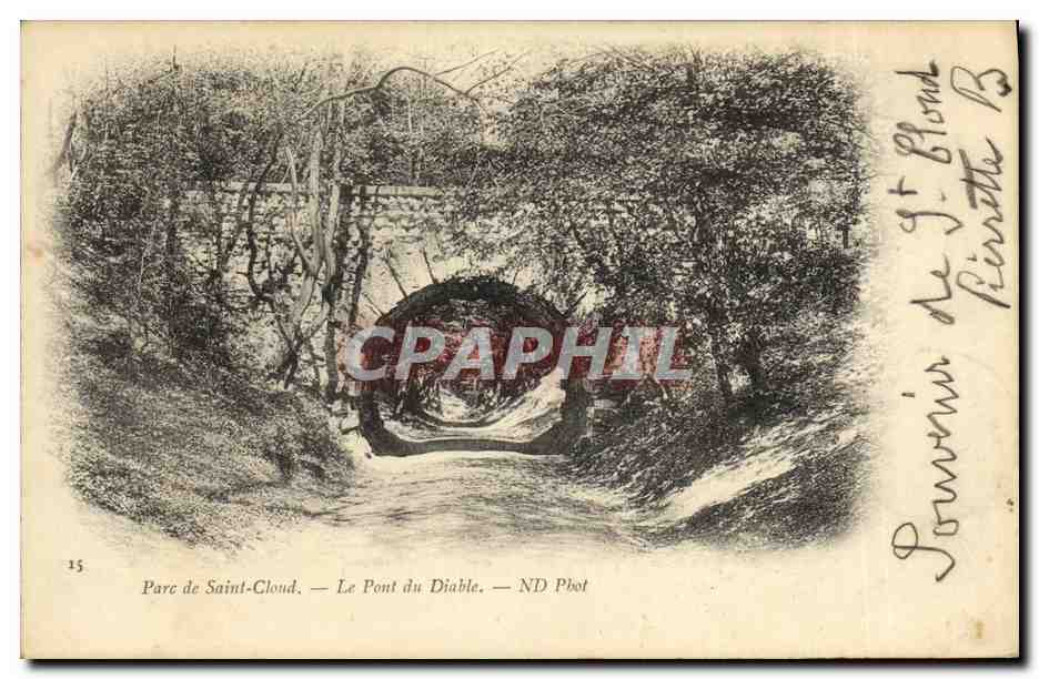 CPA Saint Cloud Le Pont de Diable