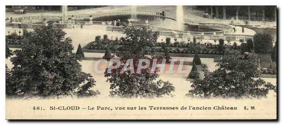 CPA Saint Cloud La Parc Vue Sur la Terrasses de L Ancien Chateau