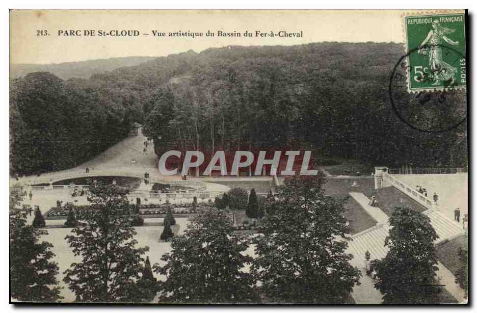 CPA Saint Cloud Vue Artistique du Bassin du Fer a Cheval