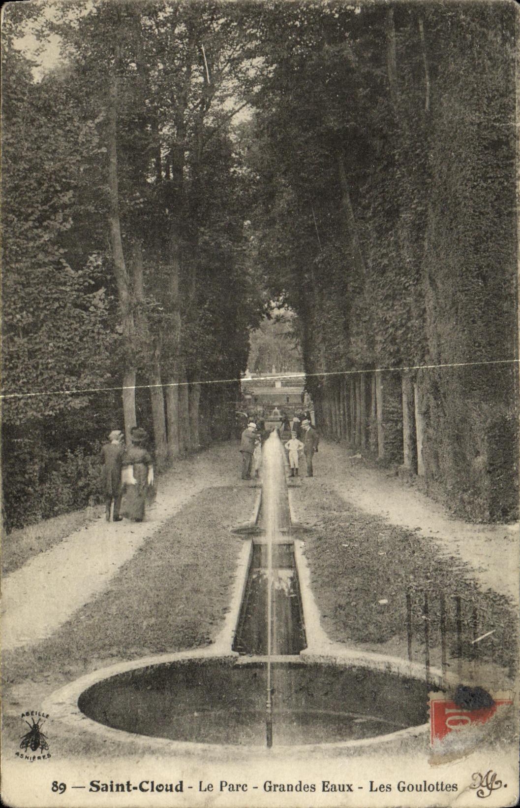 CPA Saint Cloud Le Parc Grandes Eaux Les Goulottes