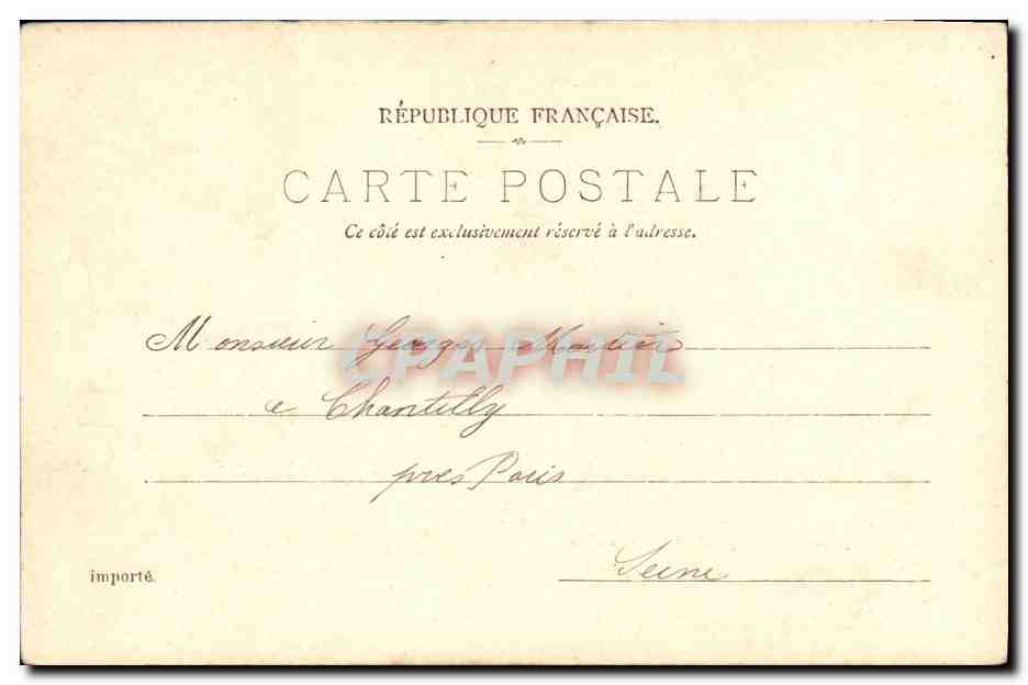 CPA St Cloud Parterre Emplacement du Chateau Imperial detruit pendant la guerre de 1870 1871 Militaria — Back