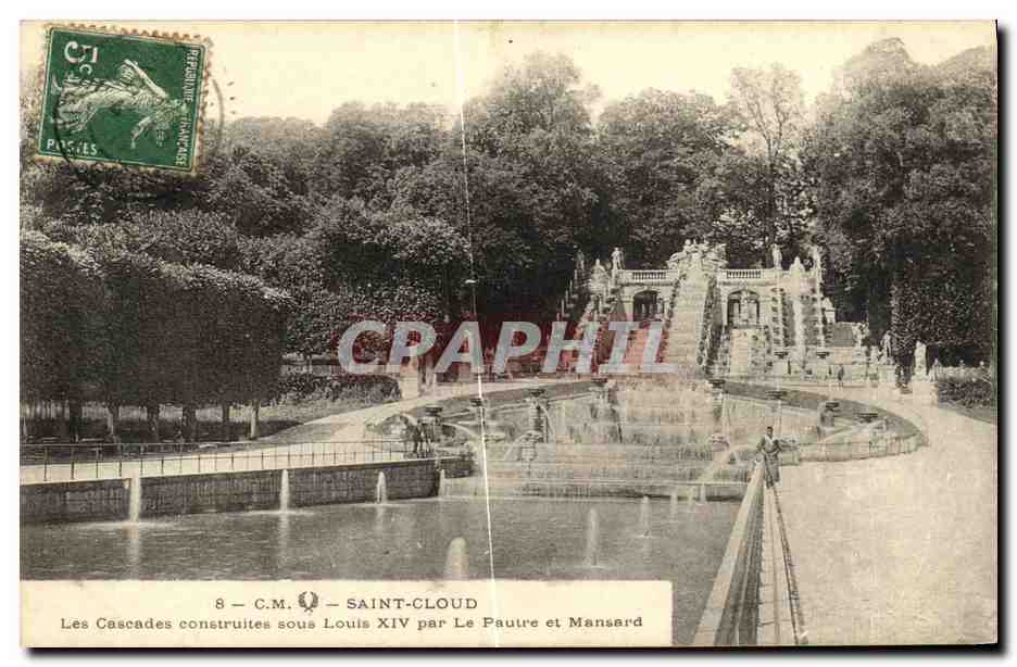 CPA St Cloud Les Cascades Construites Sous Louis XIV par Le Pautre et Mansard