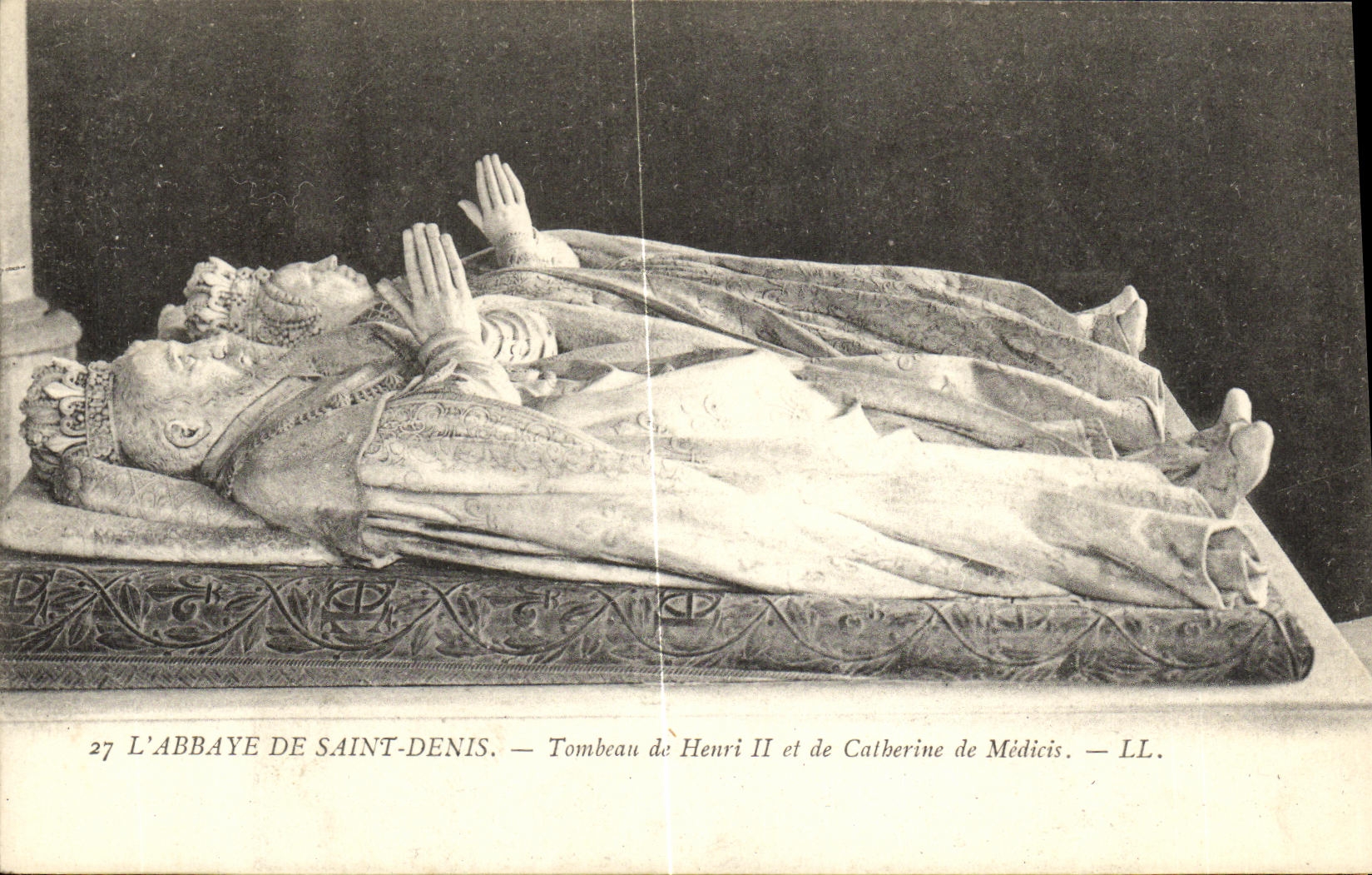 The Abbey of Saint-Denis — Tomb of Henri II and Catherine de' Medici — LL. n°27