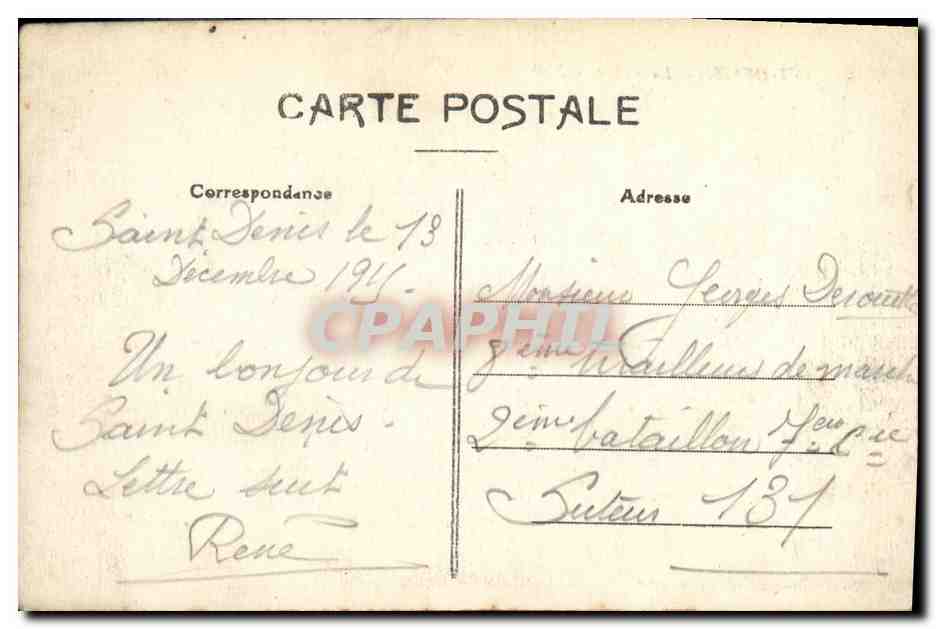 CPA L Abbaye De Saint Denis La Mairie — Rückseite