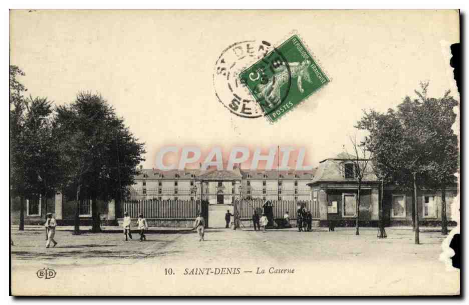 CPA Saint Denis La Caserne Militaria