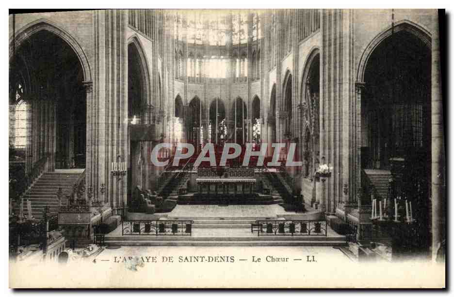 CPA L Abbaye De Saint Denis Le Choeur