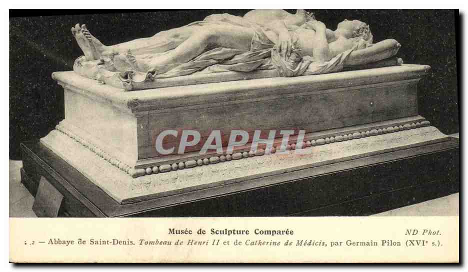 Tombeau de Henri II et de Catherine de Médicis — Abbaye de Saint-Denis — Musée de Sculpture Comparée, par Germain Pilon (XVIe s.)