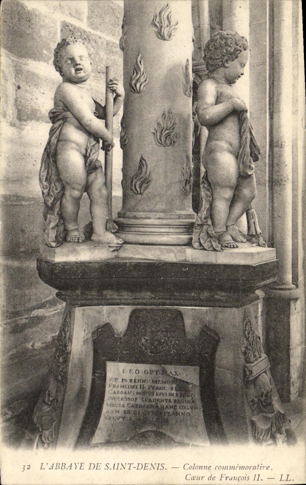L'ABBAYE DE SAINT-DENIS — Colonne commémorative. Cœur de François II. — LL.