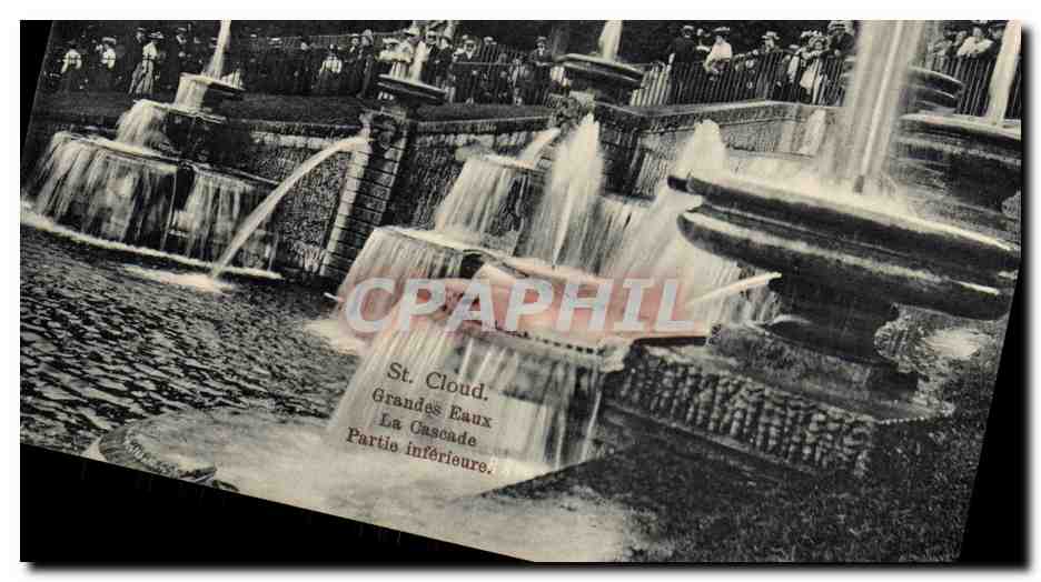 CPA St Cloud Grandes Eaux La Cascade Partie Inferieure