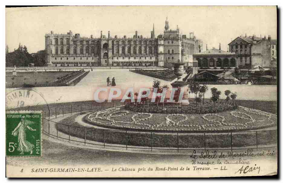 Saint-Germain-en-Laye — Das Schloss von der Terrassenrundung aus — A. Caiy