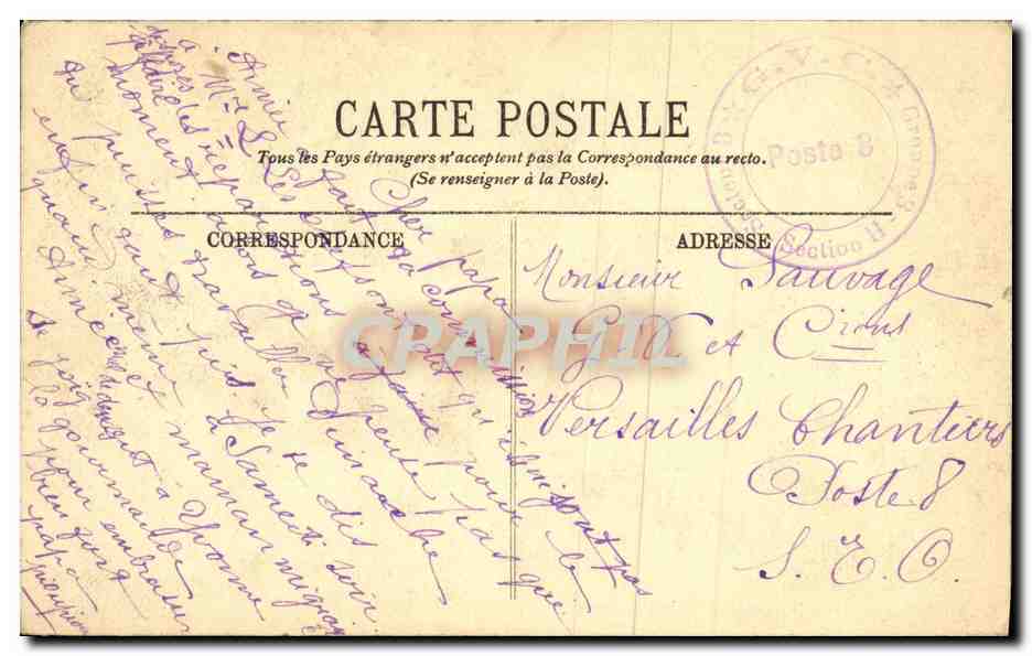 CPA Saint Denis La Place aux Gueldres — Rückseite