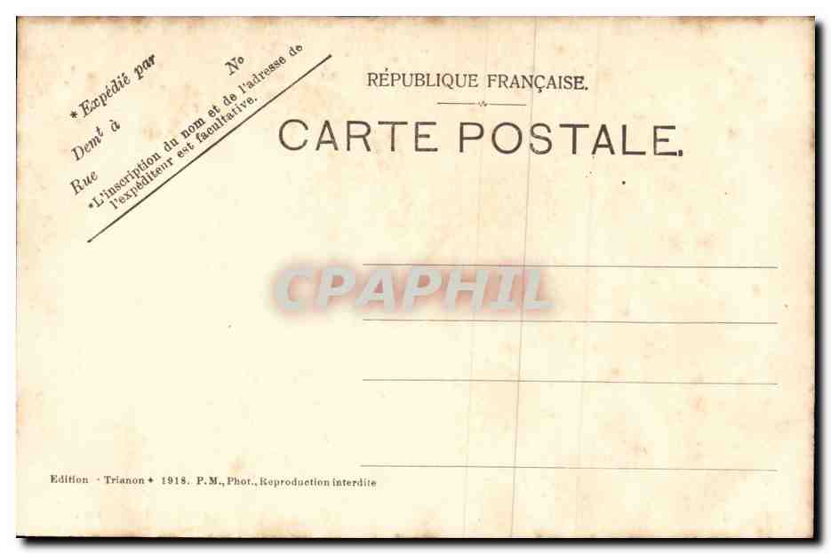 CPA Grandes Eaux de St Cloud Partie superieure de la cascade — Rückseite
