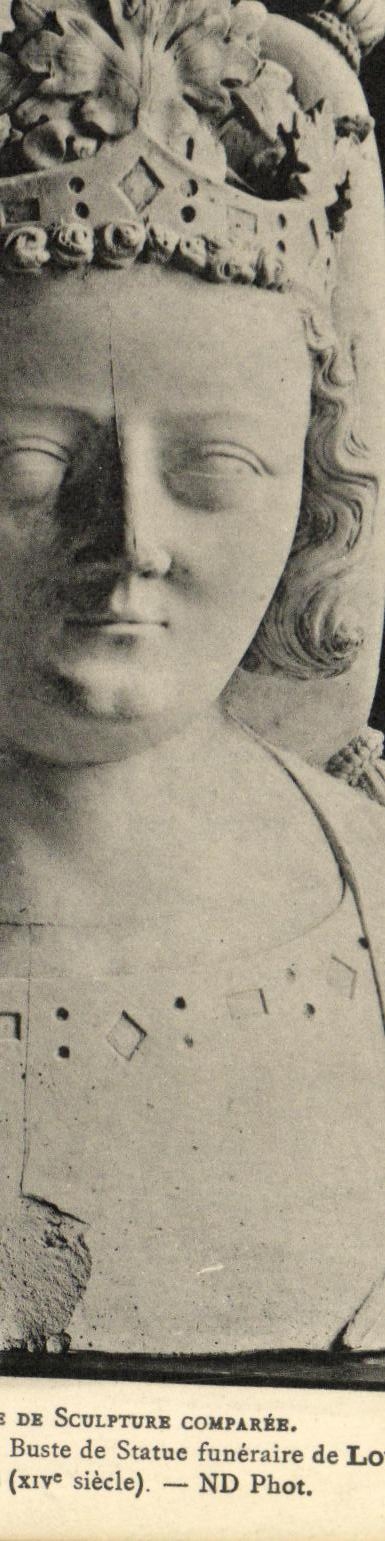Buste de statue funéraire — XIVe siècle — ND Phot.