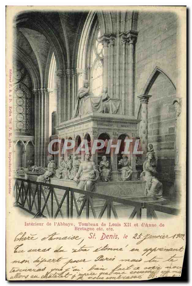 CPA Interieur de l Abbaye Tombeau de Louis et d Anne de Bretagne St Denis