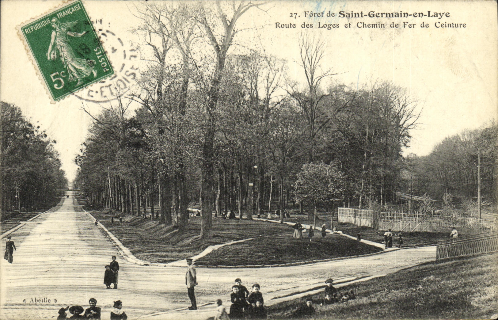 Forêt de Saint-Germain-en-Laye — Route des Loges et Chemin de Fer de Ceinture — Abeille