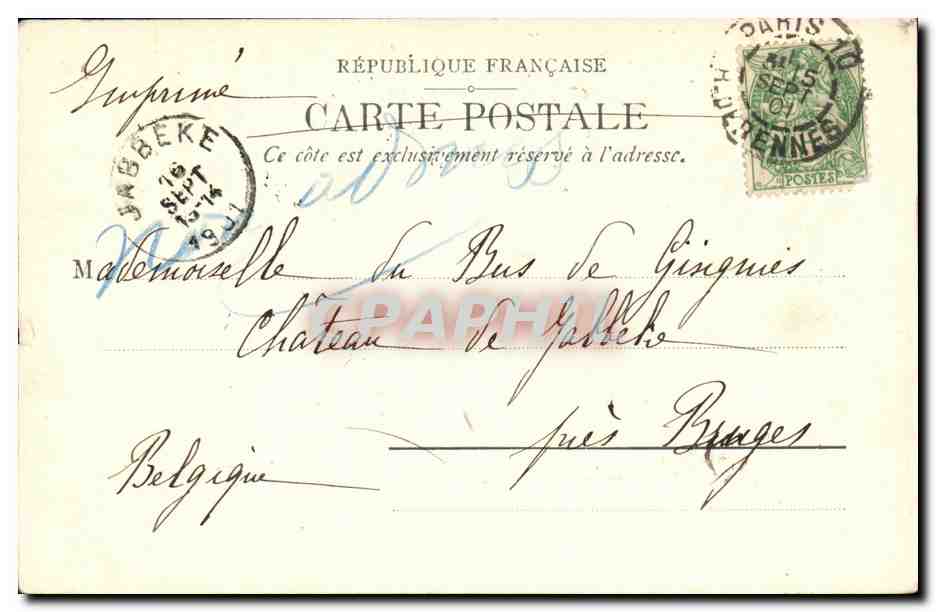 CPA Manufacture Nationale Sevres — Rückseite