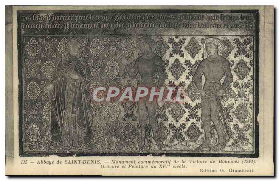 Abbaye de SAINT-DENIS — Monument commémoratif de la Victoire de Bouvines (1214) — Edition G. Grandtrait