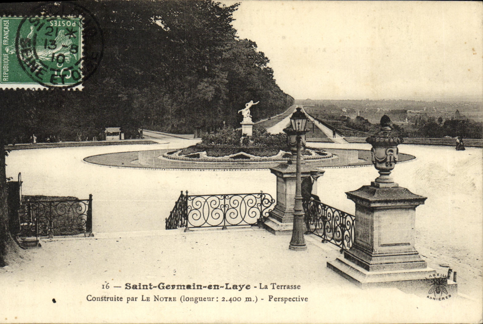 Saint-Germain-en-Laye — La Terrasse — Construite par Le Notre (longueur: 2.400 m.) — Perspective — Imp. Phot. L'Abellie & Amiénois