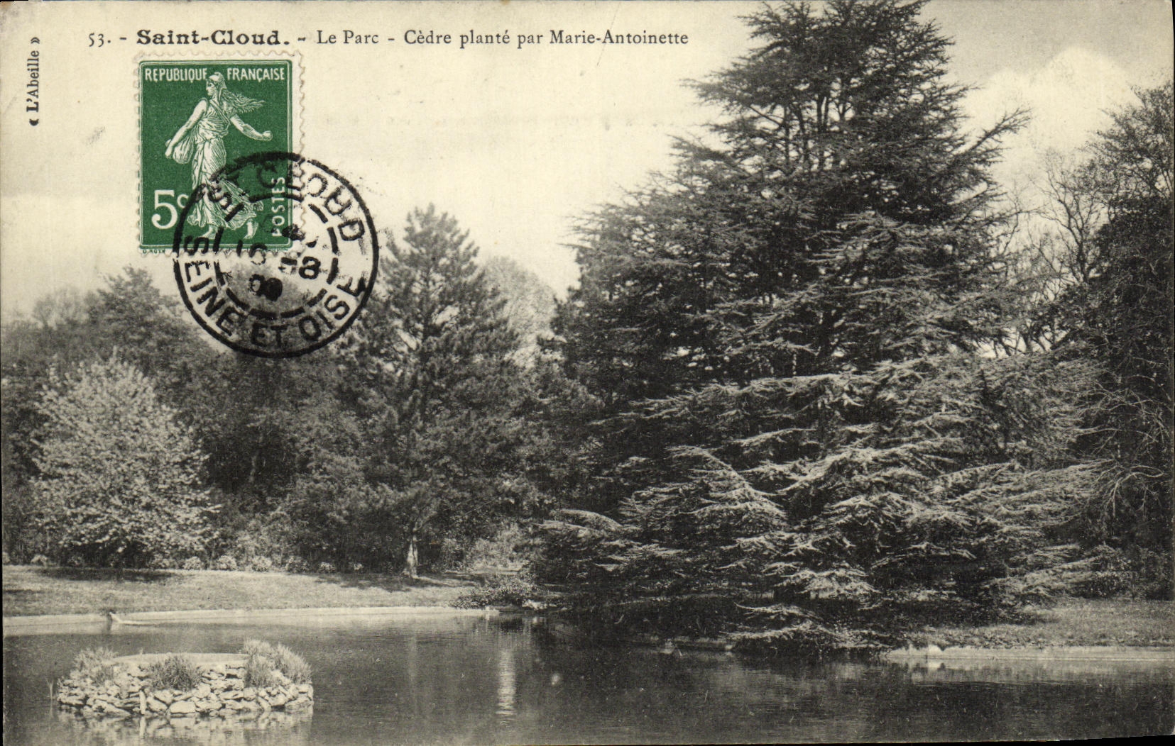 CPA Saint Cloud Le Parc Cedre Plante Par Marie Antoinette