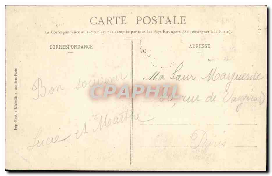 CPA Saint Cloud Le Parc Cedre Plante Par Marie Antoinette — Verso