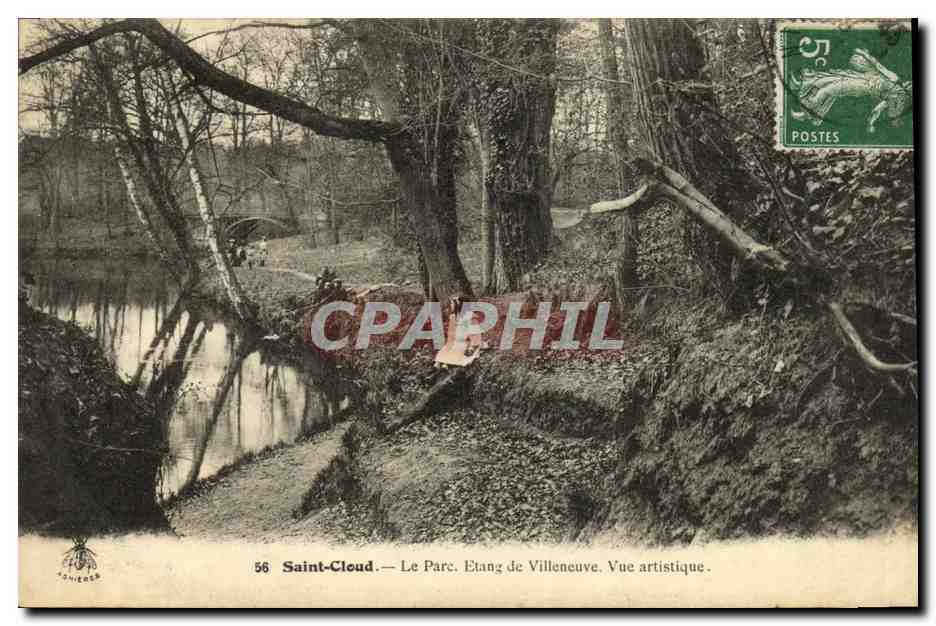 CPA Saint Cloud Le Parc Etang de Villeneuve artistique Enfant