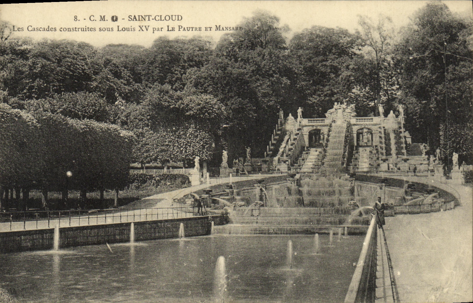 CPA Saint Cloud Les cascades construites par Louis XV par le Pautre et Mansard