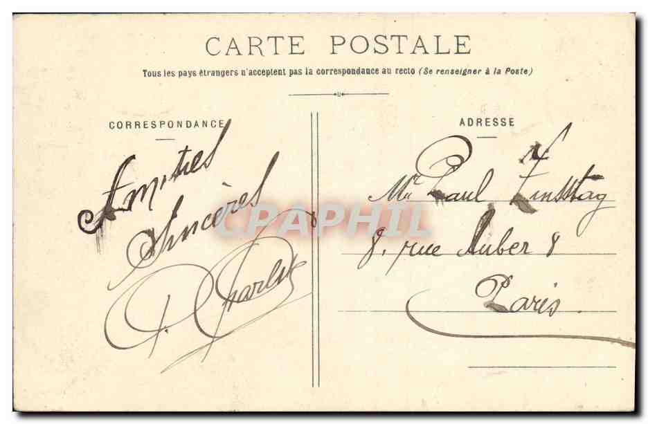 CPA St Germain en Laye Ascenseur — Verso