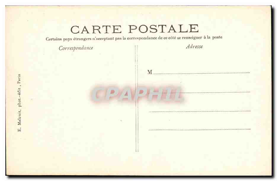 CPA Saint Cloud Le Bassin des 24 jets et la Grille des Carrieres — Rückseite