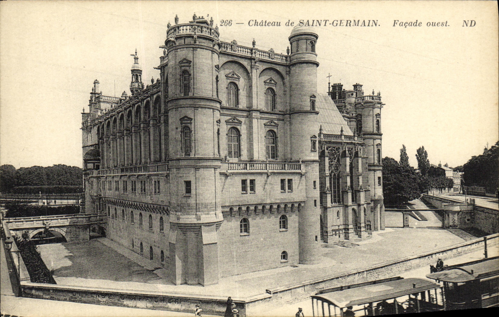 Château de SAINT-GERMAIN — Façade ouest — ND