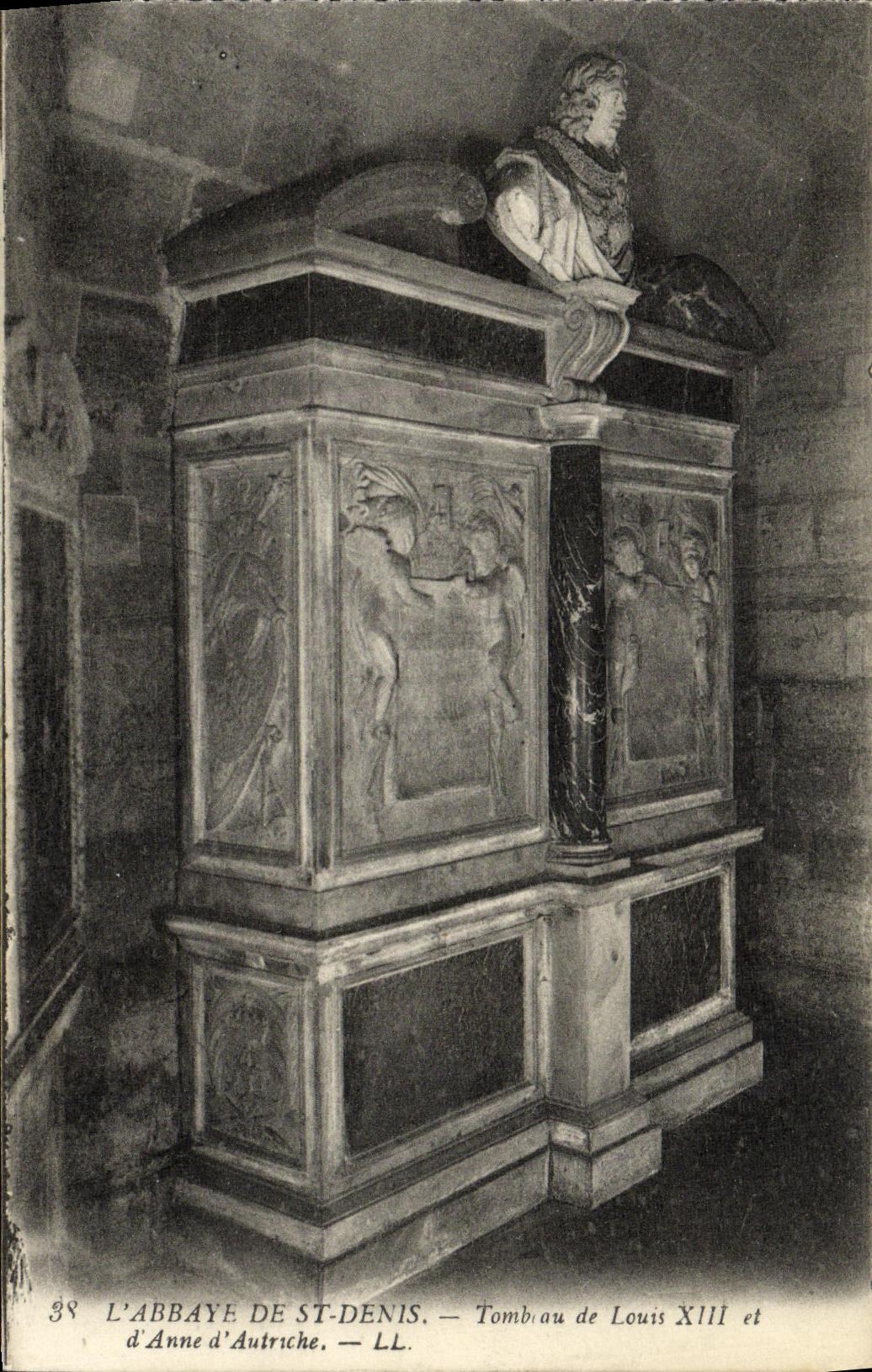 L'ABBAYE DE ST-DENIS — Tombeau de Louis XIII et d'Anne d'Autriche — LL. — N° 38
