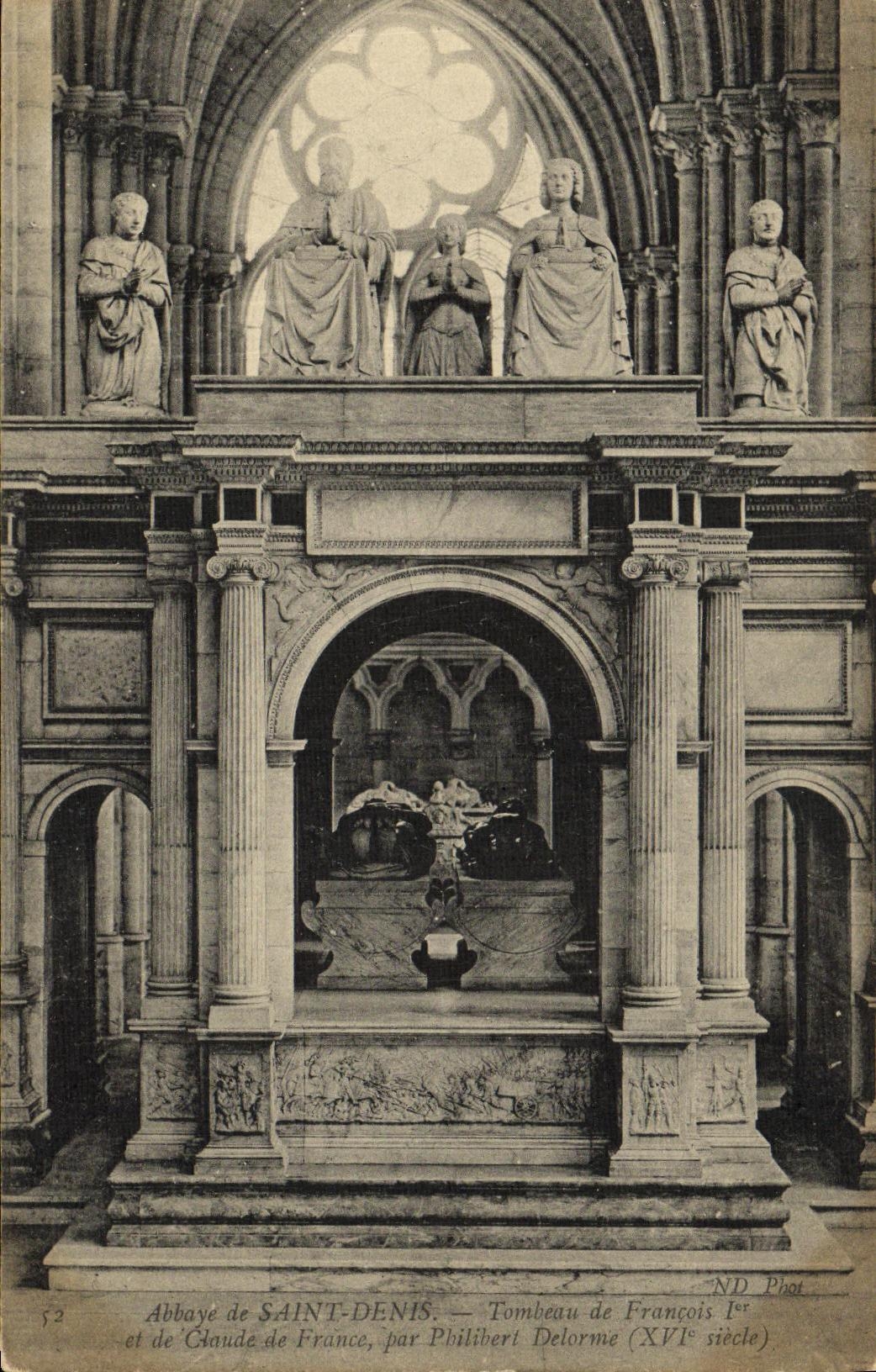 Abbaye de Saint-Denis — Tombeau de François Ier et de Claude de France, par Philibert Delorme (XVIe siècle)