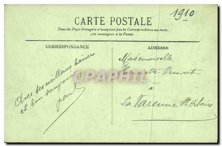 CPA Saint Denis L Hopital Les Jardins — Rückseite