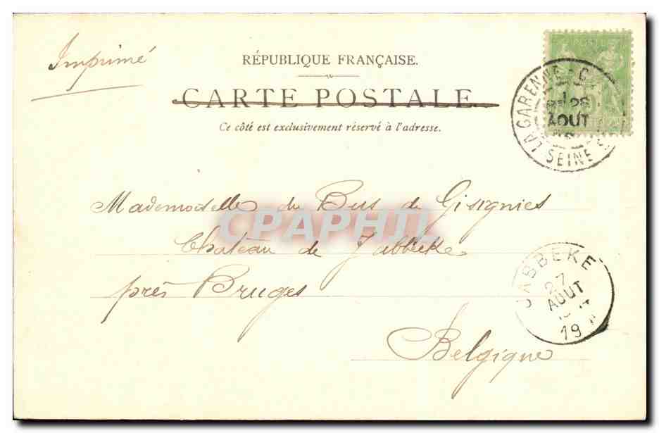 CPA Le Pavillon Fienri et la Petite Terrasse de St Germain — Verso