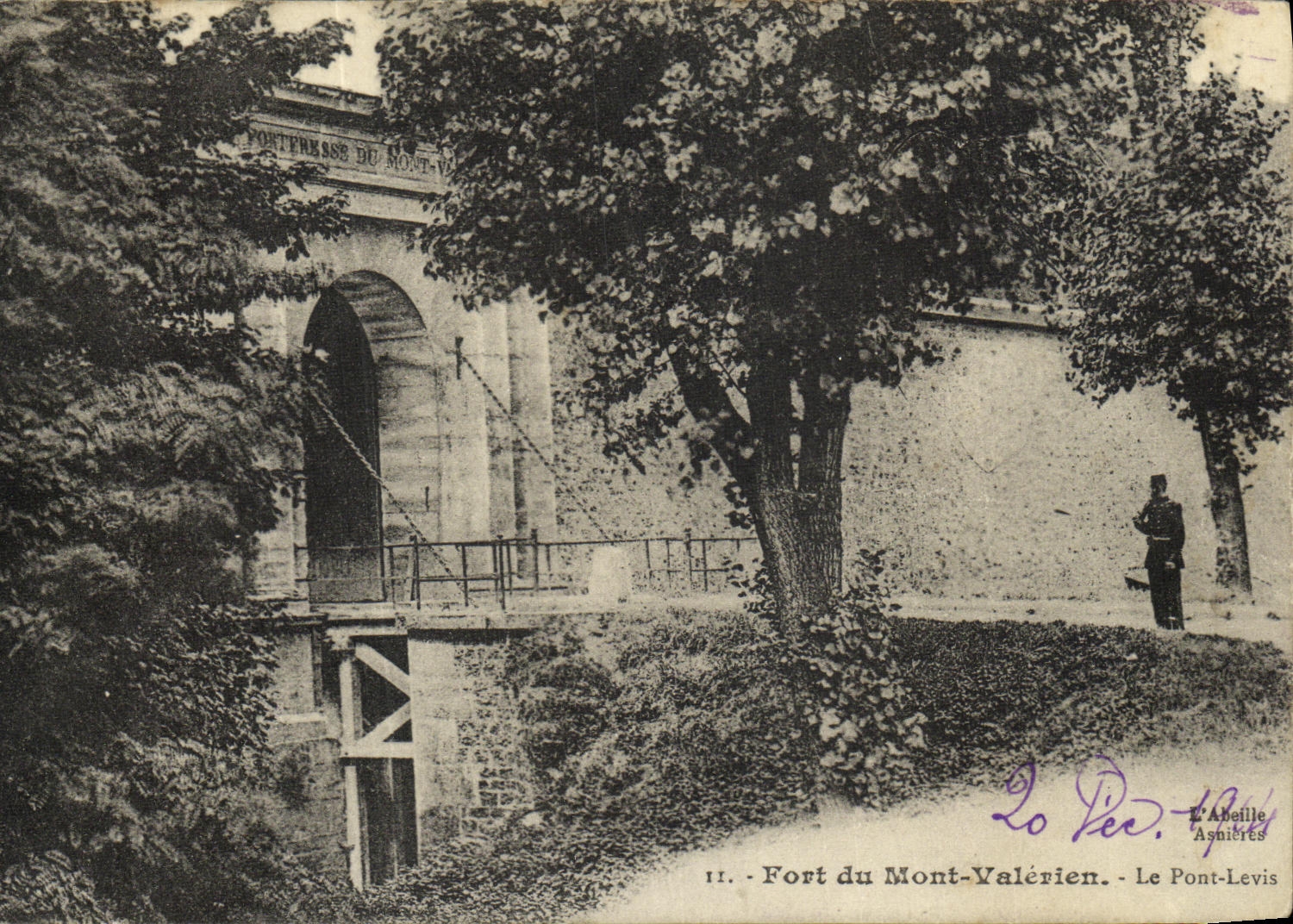 CPA Fort du Mont Valerien Le Pont Levis Militaria