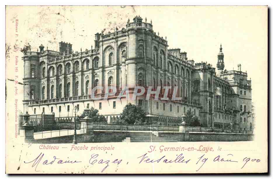 CPA St Germain En Laye Chateau Facade Principale