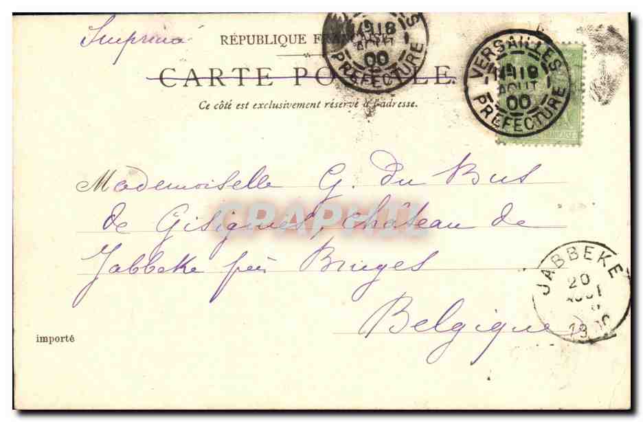 CPA St Germain En Laye Chateau Facade Principale — Verso