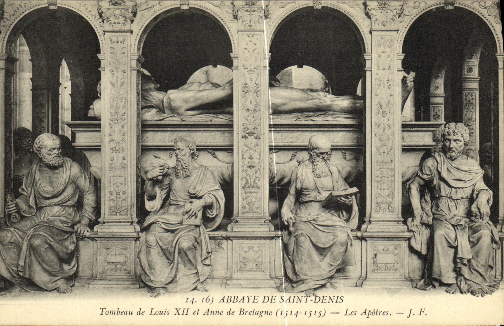 Abbaye de Saint-Denis — Tombeau de Louis XII et Anne de Bretagne (1514-1515) — Les Apôtres — J.F.