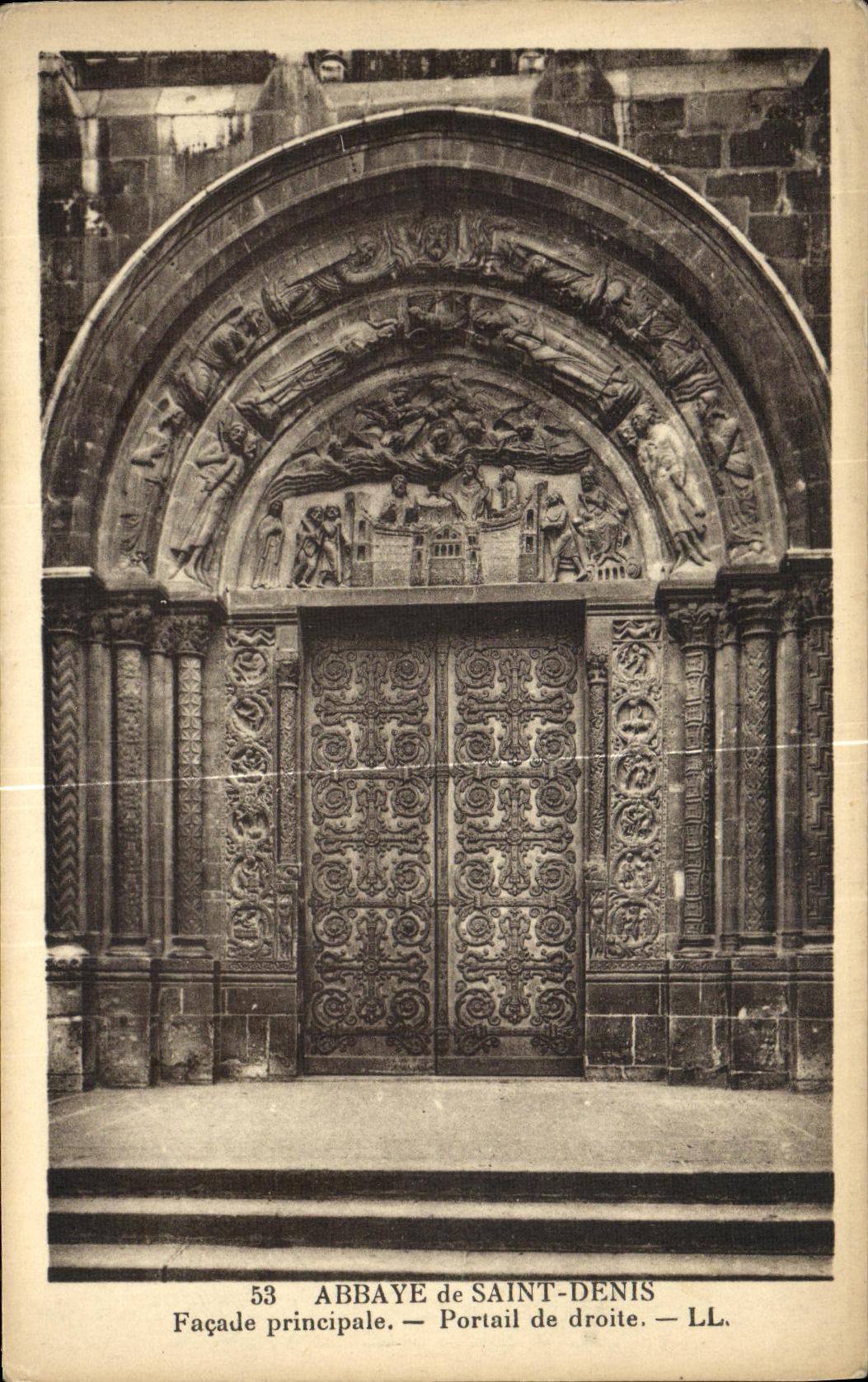 Abtei Saint-Denis — Hauptfassade — Rechter Portal — LL. — n°53
