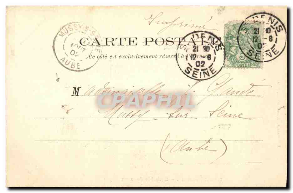 SAINT-DENIS — L'Abside de la Basilique — F. POUVREBAT, 37, rue Faubourg, Paris — Reverso